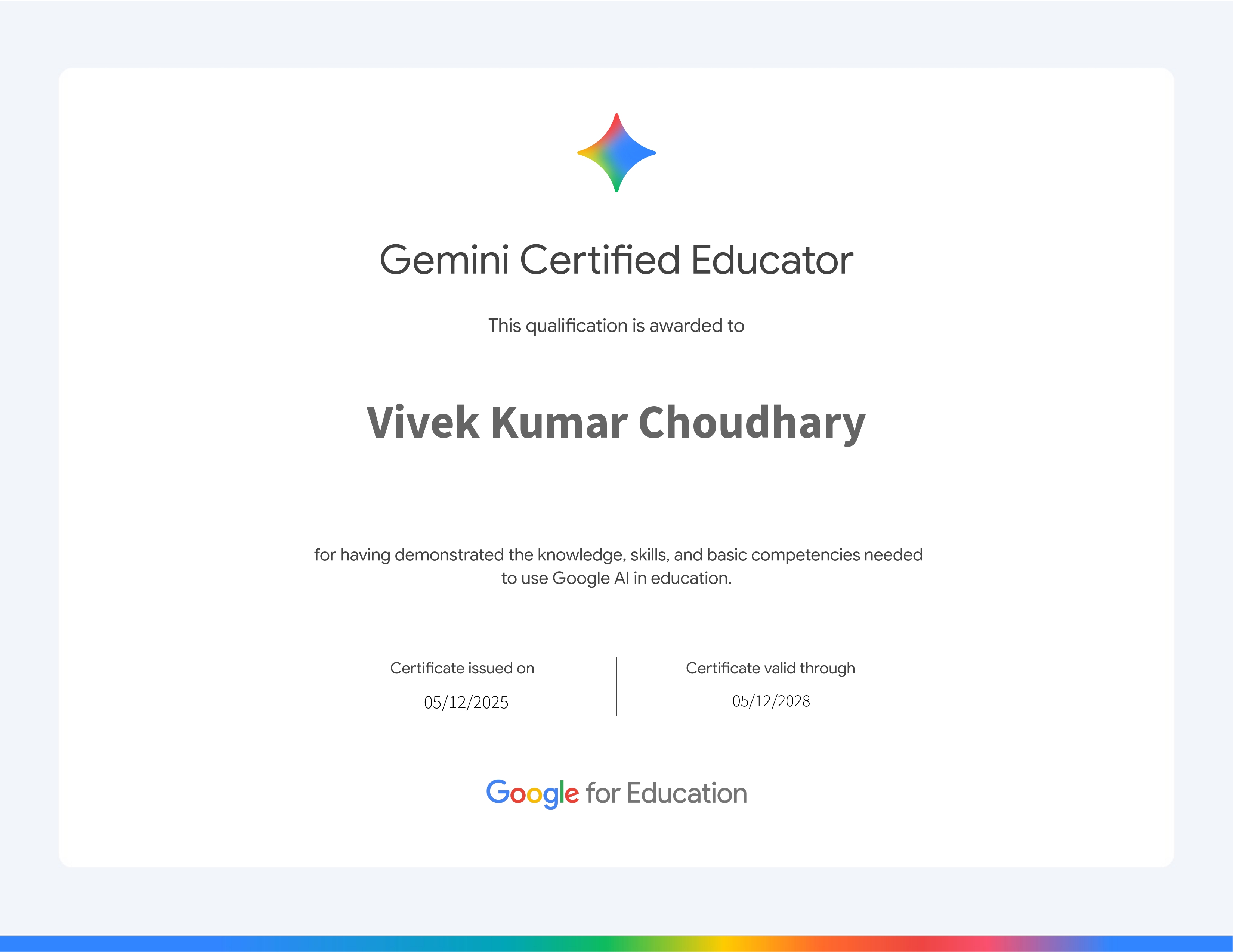Gemini Certified Educator